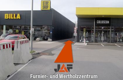 Wertholz- und Furnierzentrum Stockerau, Anfahrt Wertholz- und Furnierzentrum Stockerau, Anfahrt