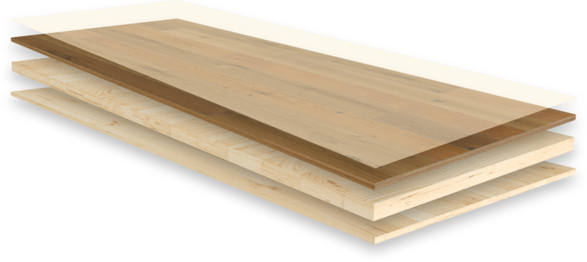 Parchet Eurowood Triplustratificat Lăcuit Mat, 1 Lamelă, Stejar Wald