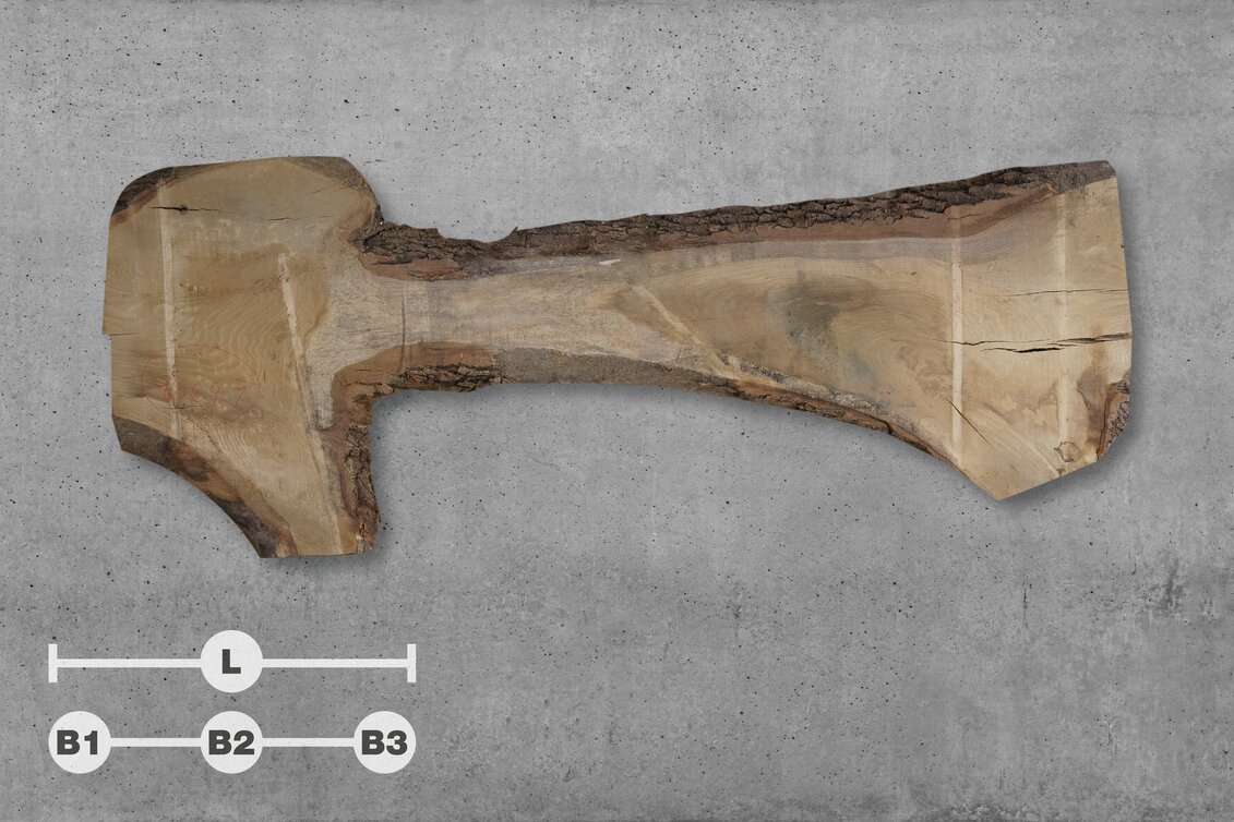 1430886 | 96649 // L: 330 cm; B1: 133 cm; B2: 44 cm; B3: 108 cm; Stärke: 65 mm