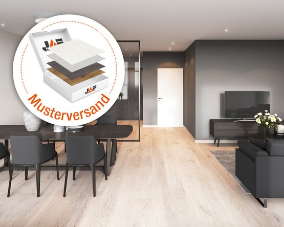 Modernes Interieur mit hellen Holzfußböden und eleganten weißen Innentüren in hochwertiger Ausführung.