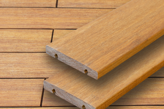 Bambus Terrassendiele Bamboo N-Durance® Bombiert, geölt,GRAD hellbraun