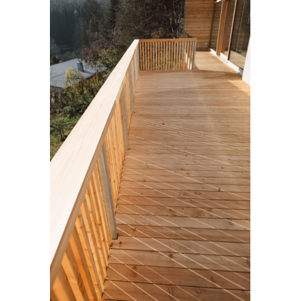 Heimische Lärche Terrassendiele AB Glatt Rift/Halbrift, seitl. genutet, SUPRO