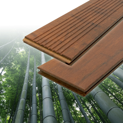Bambus Terrassendiele Bamboo N-durance® Geriffelt/Glatt, geölt, stirnseitige N+F Verbindung