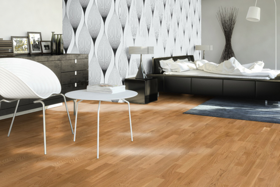 Eurowood Schiffboden Eiche markant, 5G, geölt; Parkett; Schiffboden; Eiche; Klick; 5G; 3-Schicht; ca. 3,5 mm; Fichtenstäbe; Nadelholz; geölt; geölt; braun; hell; markant; markant; 3-Stab; geschlossen; geschliffen; 45269-0003 