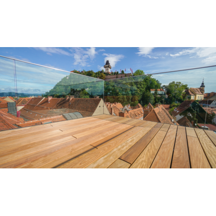 Ipé Terrassendiele FAS KD Bombiert GRAD; Terrassendiele; kiln dried (KD); UK (Unterkonstruktion), UK-Abstand und Befestigung sind Empfehlungen; Holz-Alu, Perfect Rail,Holz-Alu, Flat Rail; Kalkulationsrichtpreis mit Berücksichtigung eines durchschnittlichen Dielenabstands von 6 mm; Volldiele; Ipé; Klasse 1; hellbraun,dunkelbraun; lebhaft; Südamerika; GRAD; Perfect Rail; Massivholz