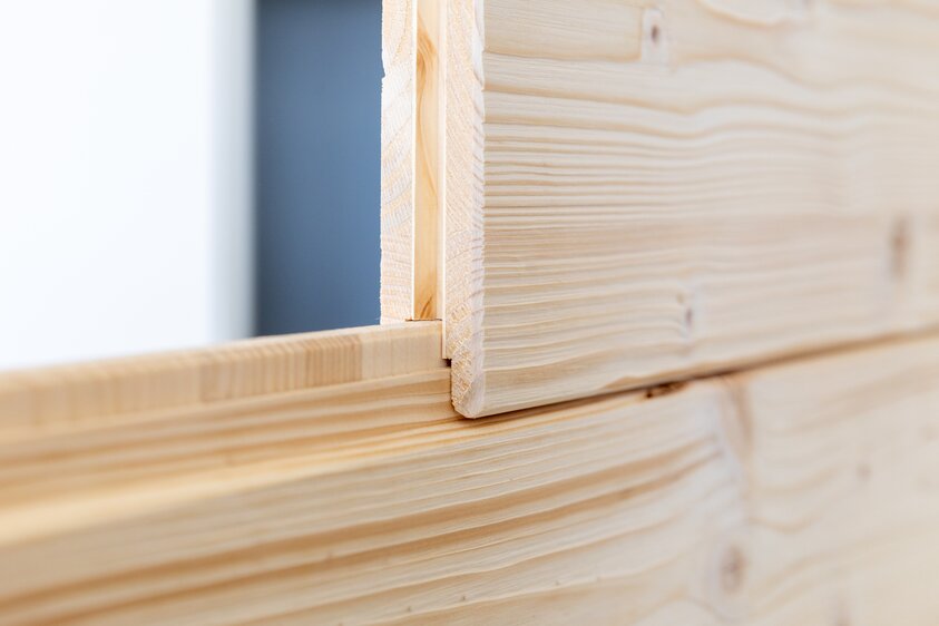 Novatop Fassadenplatten an moderner Außenfassade – Detailansicht