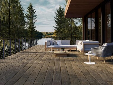 Millboard Weathered Oak Vintage Terrassendielen mit verwitterter Eichenholz-Struktur | © Millboard