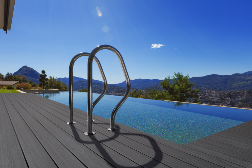 WPC Terrassendiele TimberTech® Tropical Amazon Rain; Terrassendiele; Tropical; UK (Unterkonstruktion), UK-Abstand und Befestigung sind Empfehlungen; WPC-Alu, LIGO; Kalkulationsrichtpreis mit Berücksichtigung eines durchschnittlichen Dielenabstands von 6 mm; Volldiele; WPC; anthrazit,grau; Amazon Rain; ruhig; Nordamerika; R11 - R12; Alu-Unterkonstruktion; WPC/RMC - Volldiele; WPC TimberTech Tropical WPC Terrassendiele TimberTech® Tropical Amazon Rain ohne Nut; Terrassendiele; Tropical; UK (Unterkonstruktion), UK-Abstand und Befestigung sind Empfehlungen; WPC-Alu, LIGO; mit Dielen ohne Nut lassen sich Abschlüsse, Verblendungen und Stufenaufbauten einfach realisieren; Kalkulationsrichtpreis mit Berücksichtigung eines durchschnittlichen Dielenabstands von 6 mm; Volldiele; WPC; anthrazit; Amazon Rain; ruhig; ohne Nut; Nordamerika; R11 - R12; Alu-Unterkonstruktion; WPC/RMC - Volldiele; WPC TimberTech Tropical