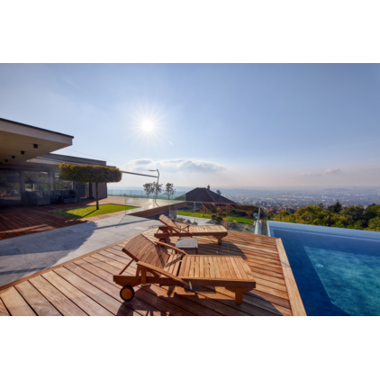 Ipé Terrassendiele FAS KD Bombiert Grad®; Terrassendiele; kiln dried (KD); UK (Unterkonstruktion), UK-Abstand und Befestigung sind Empfehlungen; Holz-Alu, Perfect Rail,Holz-Alu, Flat Rail; Kalkulationsrichtpreis mit Berücksichtigung eines durchschnittlichen Dielenabstands von 6 mm; Volldiele; Ipé; Klasse 1; hellbraun,dunkelbraun; lebhaft; Südamerika; Grad®; Perfect Rail; Massivholz