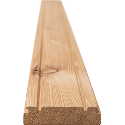 Heimische Lärche Terrassendiele AB Glatt Rift/Halbrift, seitl. genutet, SUPRO; Terrassendiele; kiln dried (KD); Das Vorbohren der Holzdielen wird unbedingt empfohlen,UK (Unterkonstruktion), UK-Abstand und Befestigung sind Empfehlungen;  Holz-Holz, Supro H; Kalkulationsrichtpreis mit Berücksichtigung eines durchschnittlichen Dielenabstands von 6 mm; Volldiele; Heimische Lärche; AB; Klasse 3; gelblich; lebhaft; Europa;  Supro H; Lärche; Massivholz