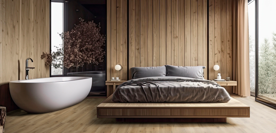 Tilo Vinylboden Novo SPA Eiche Sand, 4-seitig gefast, softsynchron, Twist PLUS lackiert; Sand; Vinylboden; Novo SPA; Eiche; Klick; FIX-Verbindung; Rigid Boards mit integrierter Trittschalldämmung; ca. 0,3 mm; Rigid Board; IXPE Trittschalldämmung; lackiert; Twist Plus lackiert; braun; mittel; NK 31; 1-Stab; umlaufend gefast (4V); strukturiert; softsynchron; 100053601