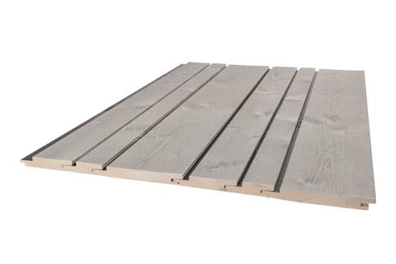 Fassadenprofil Fichte VEH Top vertikal Schattennut, Microriffelung, Adler Quarzgrau