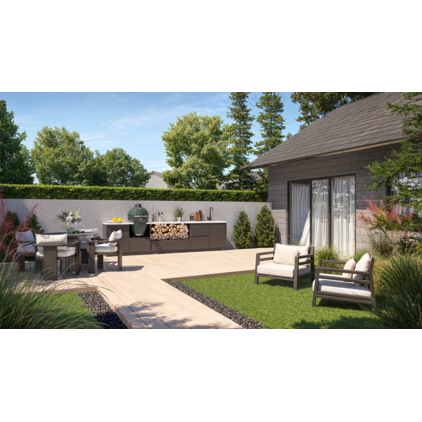 Accoya natur Terrassendiele Bombiert Grad®; Terrassendiele; Grad®; UK (Unterkonstruktion), UK-Abstand und Befestigung sind Empfehlungen; Holz-Alu, Perfect Rail,Holz-Holz, Grad® Stab,Holz-Alu, Flat Rail; Kalkulationsrichtpreis mit Berücksichtigung eines durchschnittlichen Dielenabstands von 6 mm; Volldiele; Accoya; A; Klasse 1; gelblich weiss; ruhig; Europa; Grad®; Perfect Rail; Massivholz