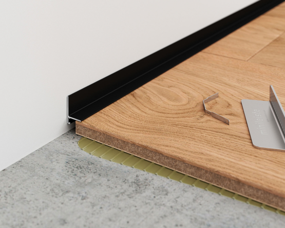 Abschlussprofil minileiste SL16X5 Schwarz; Abschlussprofil; Schwarz; Aluminium