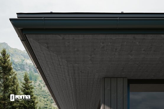 Detailansicht von Dachüberstand mit Holzuntersicht aus dem REMA-System | © Daniel Sobietzki