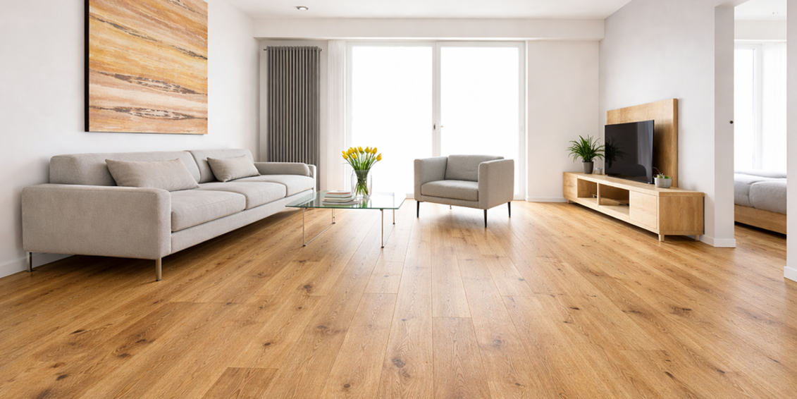 Eurowood Landhausdiele Eiche Country 4-seitig gefast, gebürstet, matt lackiert, braun gekittet, FSC 100 %; Parkett; Landhausdiele; Eiche; Klick; 5G; 3-Schicht; ca. 3,5 mm; geölt; matt lackiert; braun; mittel; astig; Country; 1-Stab; umlaufend gefast (4V); braun; gebürstet; Rohstoffbedingt behalten wir uns vor, bis zu 2 Lagen Halblängen pro Packung mitzuliefern