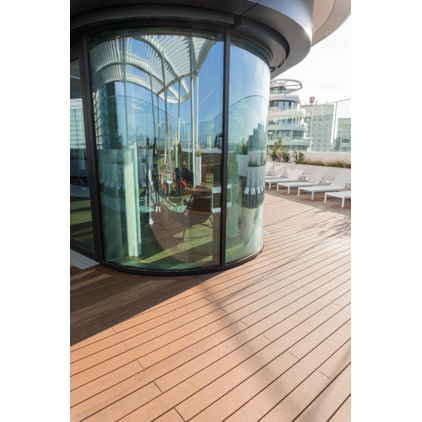 Bambus Terrassendiele Bamboo N-durance® Bombiert, geölt, stirnseitige N+F Verbindung; Terrassendiele; Bamboo N-durance®; Thermobehandelt; UK (Unterkonstruktion), UK-Abstand und Befestigung sind Empfehlungen; Holz-Holz, Grad® Stab; Kalkulationsrichtpreis mit Berücksichtigung eines durchschnittlichen Dielenabstands von 6 mm; Volldiele; Bambus; A; Klasse 1; braun; ruhig; Asien; Thermoholz Bambus Terrassendiele Bamboo N-Durance® Bombiert, geölt, Grad®, hellbraun; Terrassendiele; Bamboo N-durance® Grad®; Thermobehandelt; UK (Unterkonstruktion), UK-Abstand und Befestigung sind Empfehlungen; Holz-Alu, Perfect Rail,Holz-Alu, Flat Rail,Holz-Holz, Grad® Stab; Kalkulationsrichtpreis mit Berücksichtigung eines durchschnittlichen Dielenabstands von 6 mm; Volldiele; Bambus; A; Klasse 1; hellbraun; Hellbraun; ruhig; Asien; Grad®; Perfect Rail; Thermoholz
