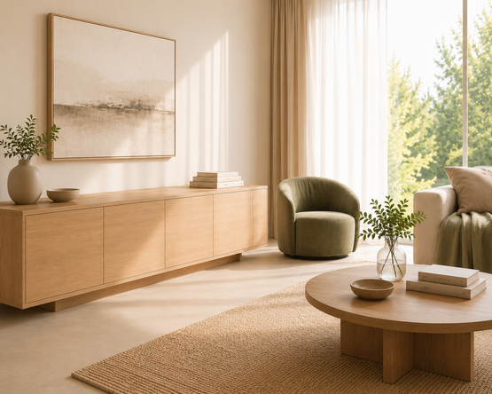 Tischlerplatte / Stäbchenplatte in Anwendung - Sideboard 